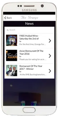 The Grange MK Indian Restauran android App screenshot 1